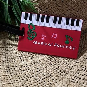 Musical Journey piano 🎹 music notes 🎶 luggage tag
